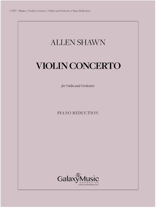 Shawn: Violin Concerto (violin and piano) Galaxy