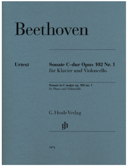 Beethoven: Cello Sonata in C Major, Op. 102, No. 1 (cello and piano) Henle