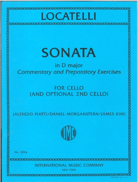 Locatelli (Morganstern): Sonata in D major: Commentary and Preparatory Exercises For Cello (and optional 2nd cello) (two cellos) IMC