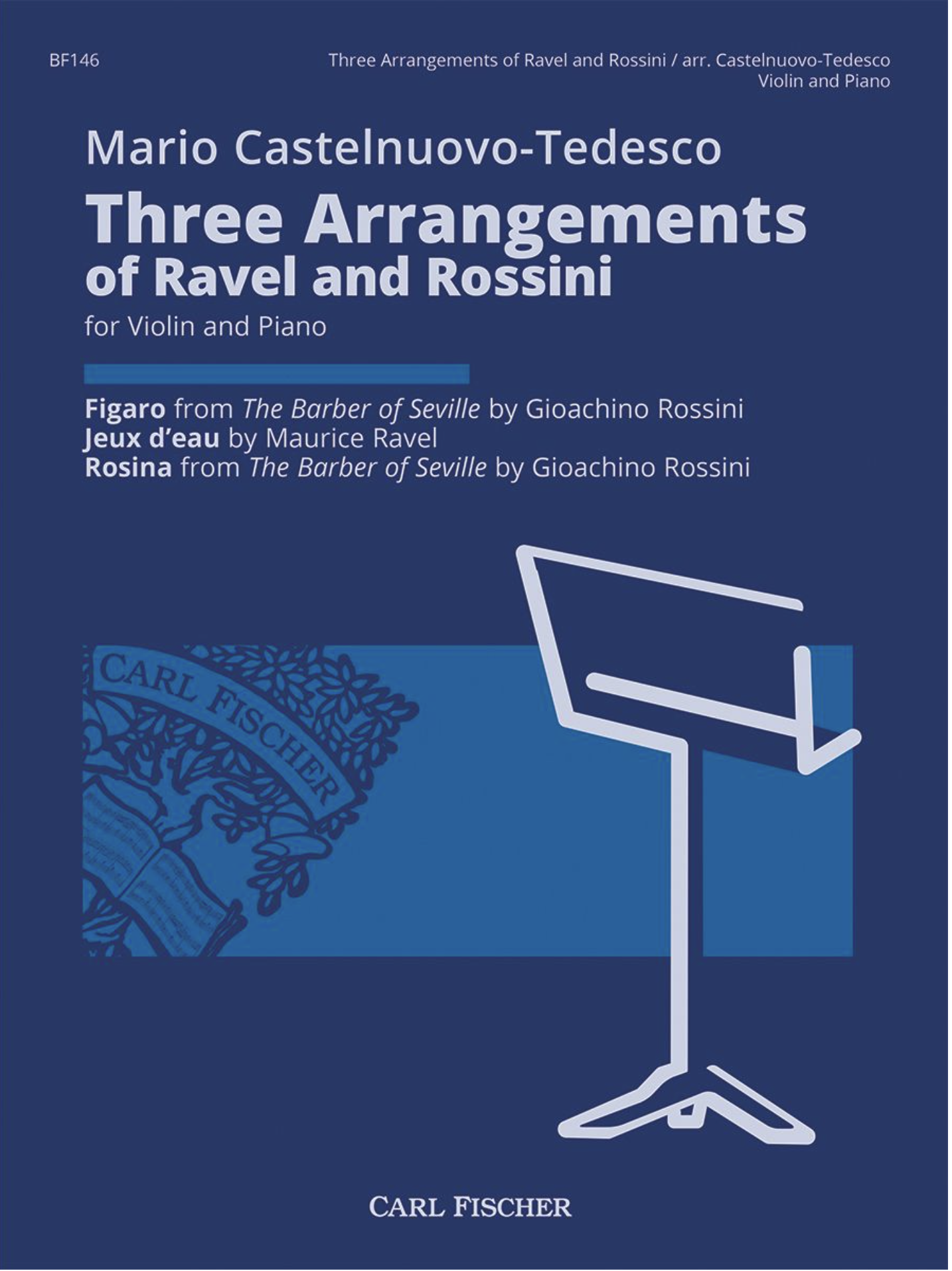 Castelnuovo-Tedesco :Three Arrangements (violin and piano) FISCHER