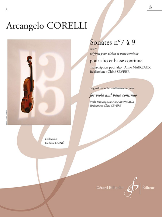 Corelli: Sonates no. 7 à 9 (viola and cello or harpsichord) GB