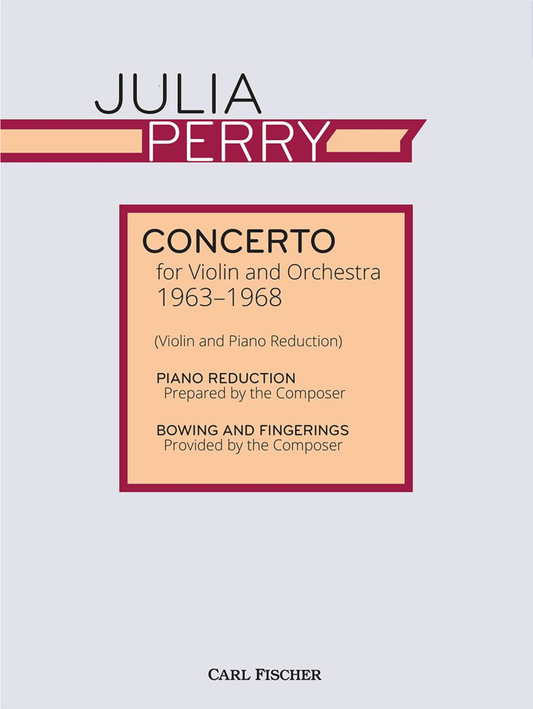 Perry: Concerto 1963-1968 (violin and piano) FISCHER