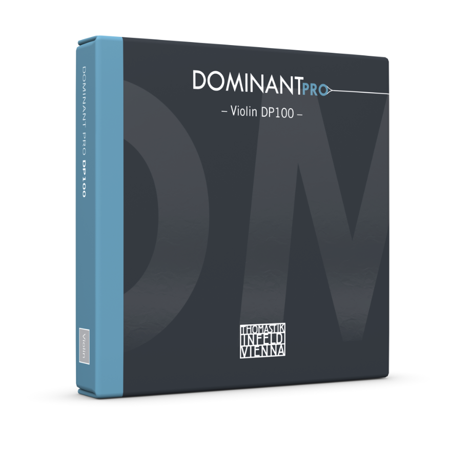 DOMINANT PRO violin string set, medium, tin-plated E, Silver D, by Thomastik-Infeld