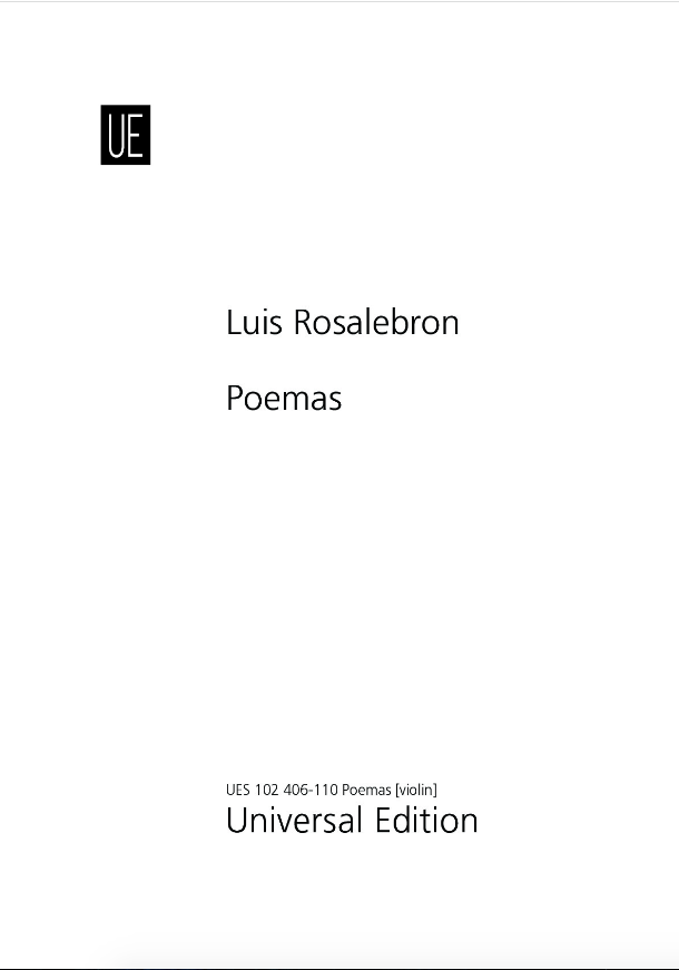 Rosalebron: Poemas for violin and piano (violin) UNIVERSAL