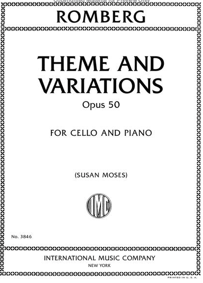 Romberg (Moses, Shakirova): Theme and Variations, Opus 50 (cello and piano) IMC
