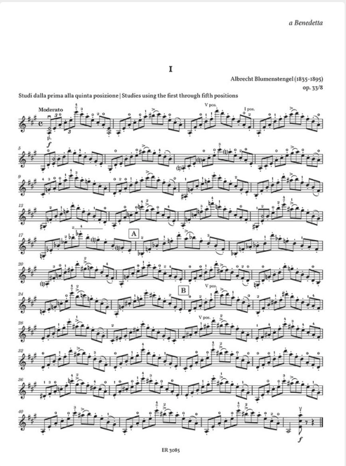 Perlini: Studies for Violin Vol 3: VI-VII Positions from Elementary to Kreutzer Studies (violin) RICORDI