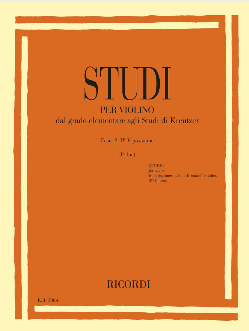 Perlini: Studies for Violin Vol 2: IV-V Positions from Elementary to Kreutzer Studies (violin) RICORDI