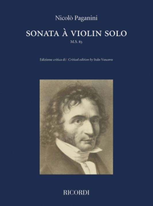 Paganini (Vescovo): Sonata a Violin Solo, M.S. 83 RICORDI