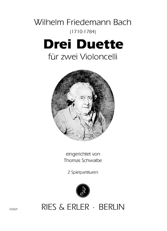 Bach WF: Drei Duette (two cellos) RE