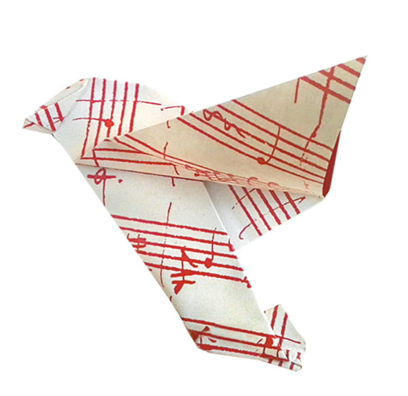 Music note origami: 15 x 15 cm - 4 designs and 20 sheets
