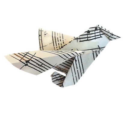 Music note origami: 15 x 15 cm - 4 designs and 20 sheets
