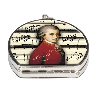 Pocket mirror assorted design; Mozart, Beethoven