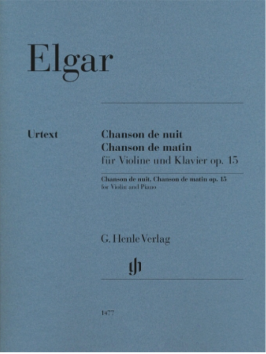 Elgar (Marshall-Luck): Chanson De Nuit, Chanson De Matin Op. 15 (violin and piano) HENLE