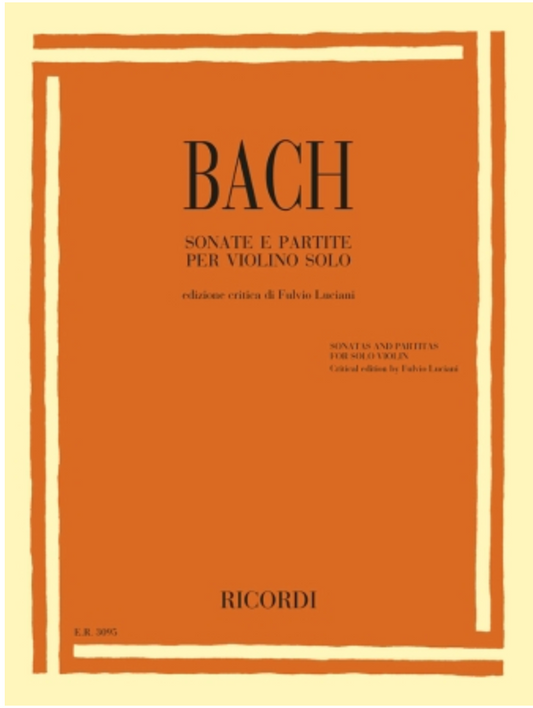 Bach (Luciani): Sonatas and Partitas (violin) RICORDI