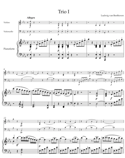 Beethoven (Del Mar): 3 Piano Trios, Op. 1 (violin, cello, piano) BARENREITER