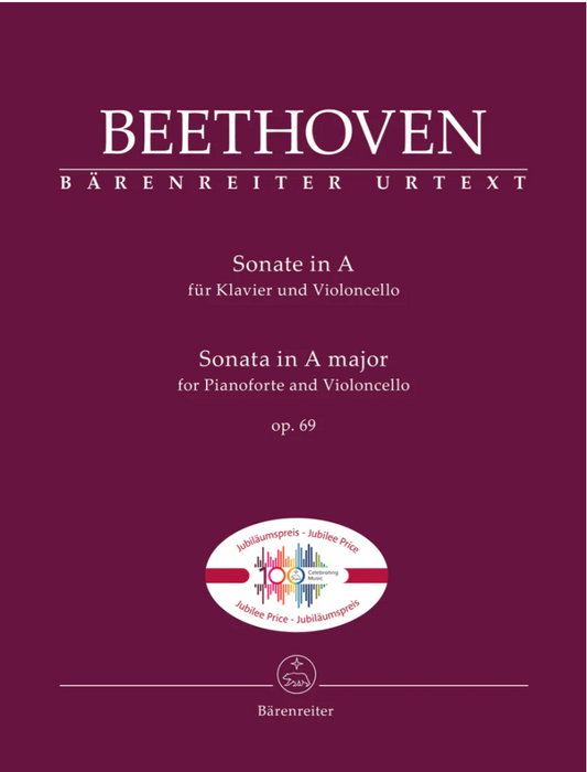 Beethoven: Cello Sonata in A Major, Op. 69 (cello and piano) BARENREITER