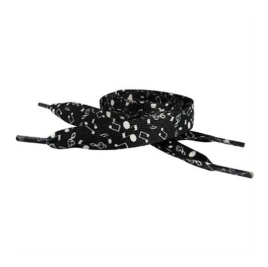 SHOE LACES NOTES BLACK/WHITE