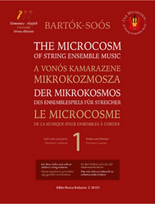 Bartok: The Microcosm of String Ensemble Music 1: Elementary (three violins and cello) BUDAPEST | Metzler Violins