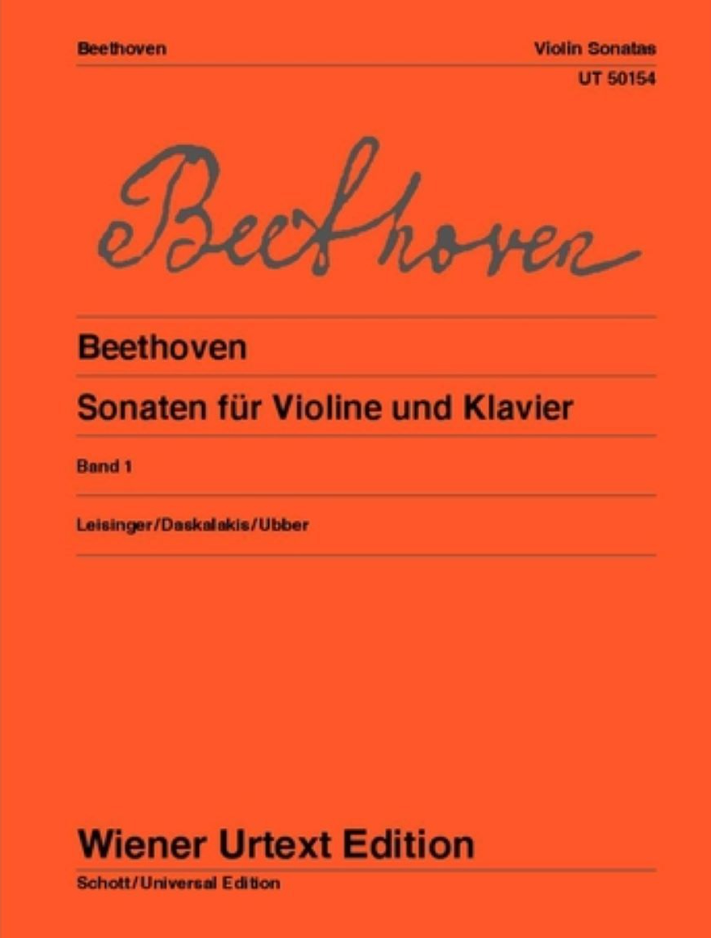 Beethoven: Violin Sonatas - Volume 1 (violin) WIENER | Metzler Violins