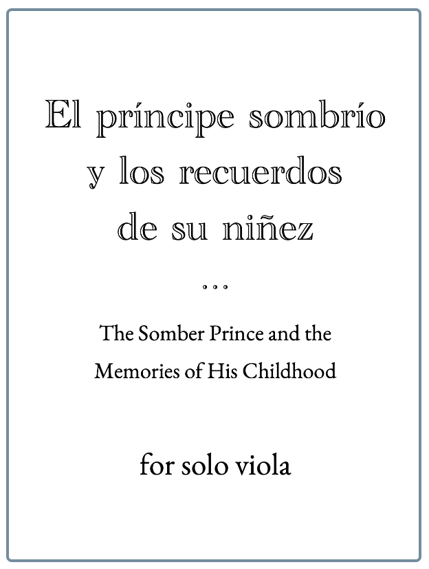 Dixon Vanderveer: El príncipe sombrío y los recuerdos de su niñez (viola) | Metzler Violins