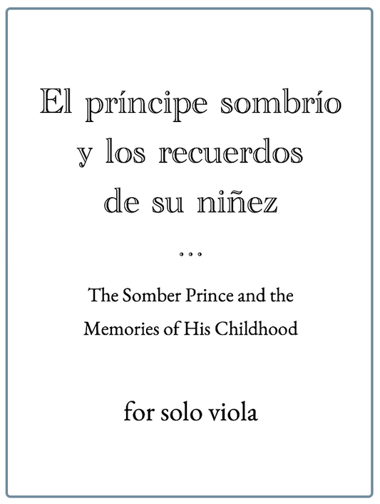 Dixon Vanderveer: El príncipe sombrío y los recuerdos de su niñez (viola) | Metzler Violins