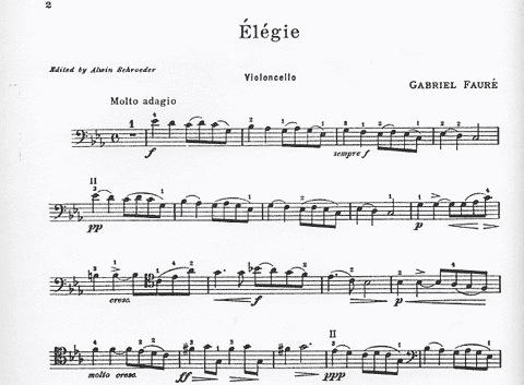 Faure, Gabriel: Elegie for cello & piano