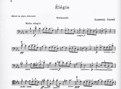 Faure, Gabriel: Elegie for cello & piano
