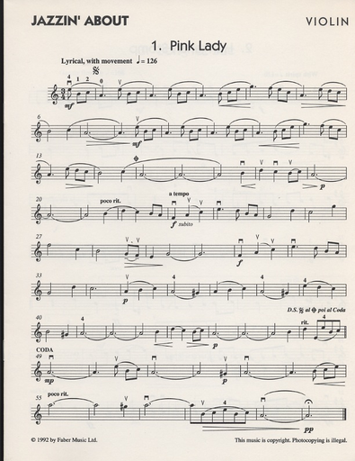 Wedgwood, P.: Jazzin' About - Fun Pieces for Violin and Piano (violin, and piano)