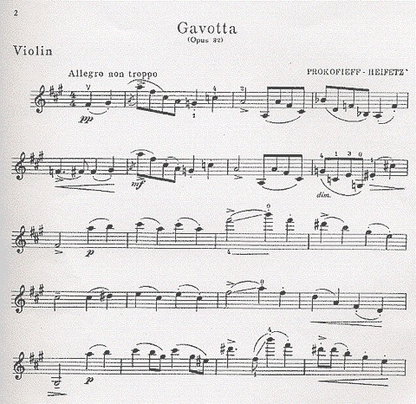 Prokofiev, Sergei (Heifetz): Gavotta Op. 32 (Violin and Piano)