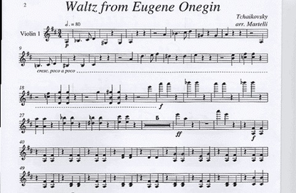 Tchaikovsky, P.I. (Martelli): Waltz from Eugene Onegin (string quartet)