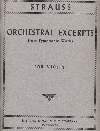 Strauss, R.: Orchestral Excerpts from Ten Symphonic Poems (violin)
