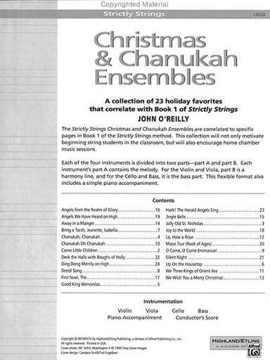 Strictly Strings: Christmas & Chanukah Ensembles (2 cellos)