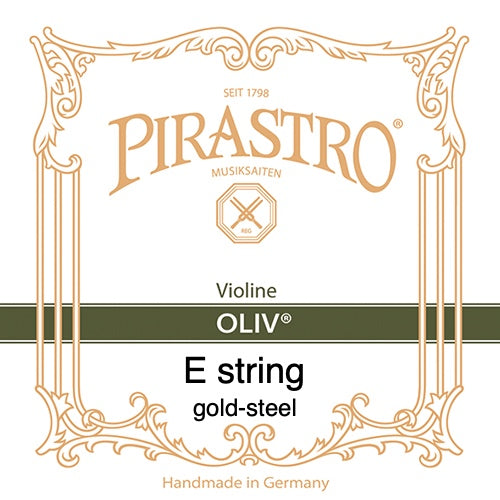 Pirastro OLIV violin E string, gold chrome steel,
