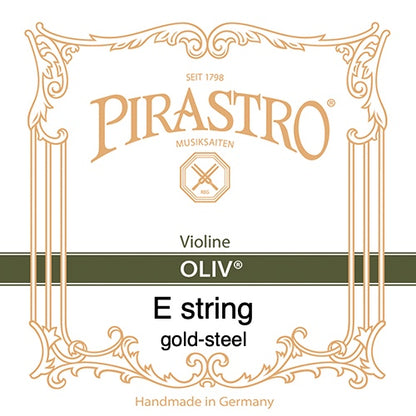 Pirastro OLIV violin E string, gold chrome steel,