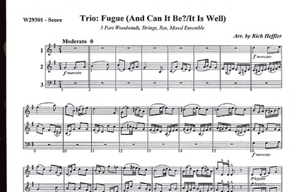 Heffler, Rich: Fugue-And Can It Be?/It Is Well With My Soul (2 violins & cello)