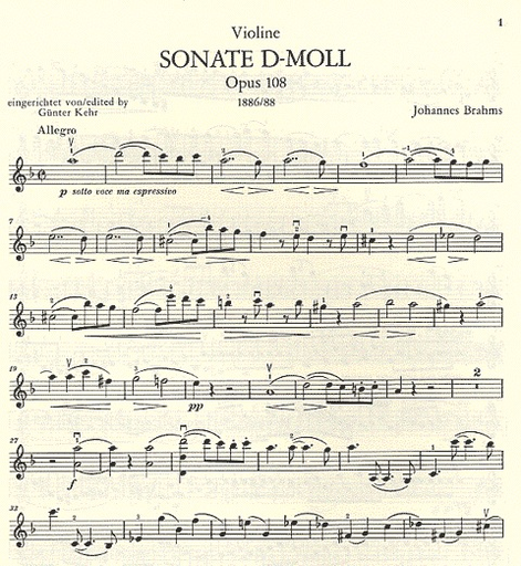 Brahms, Johannes: Sonata #3 Op.108 d mi (violin & piano)