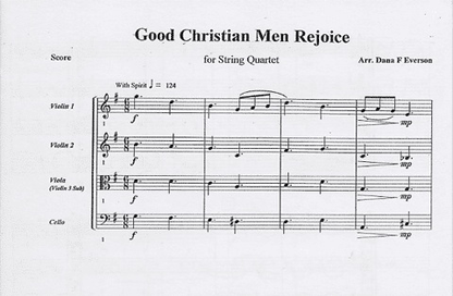 Everson, D.F.: Good Christian Men Rejoice (string quartet)