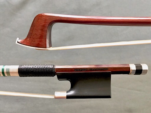 MANOEL FRANCISCO Vuillaume-style silver-mounted viola bow, Brazil 70.6g