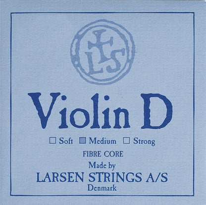 Larsen Original violin D string, medium aluminum wound, synthetic core