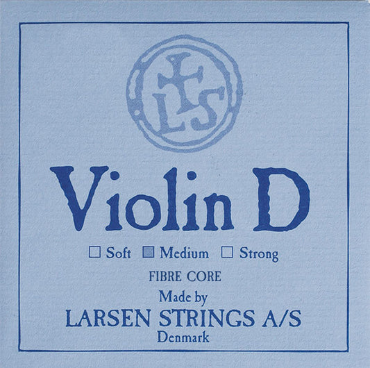 Larsen Original violin D string, medium aluminum wound, synthetic core