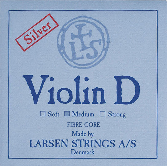Larsen Original violin D string, medium silver wound, synthetic core