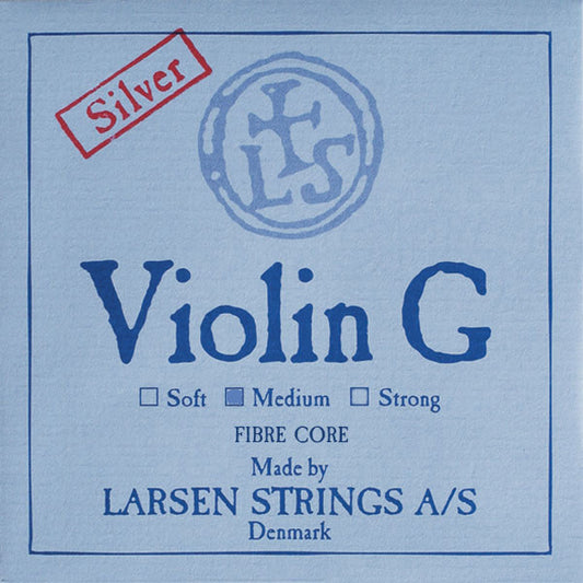 Larsen Original violin G string, medium silver wound, synthetic core