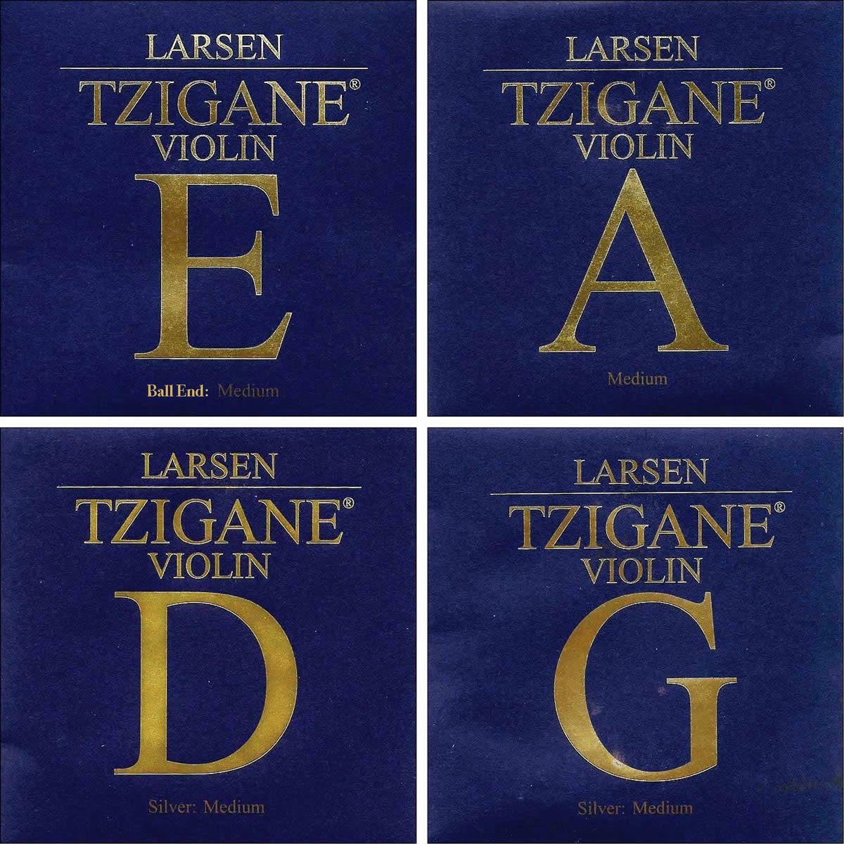 Tzigane violin string set by Larsen, medium, Denmark