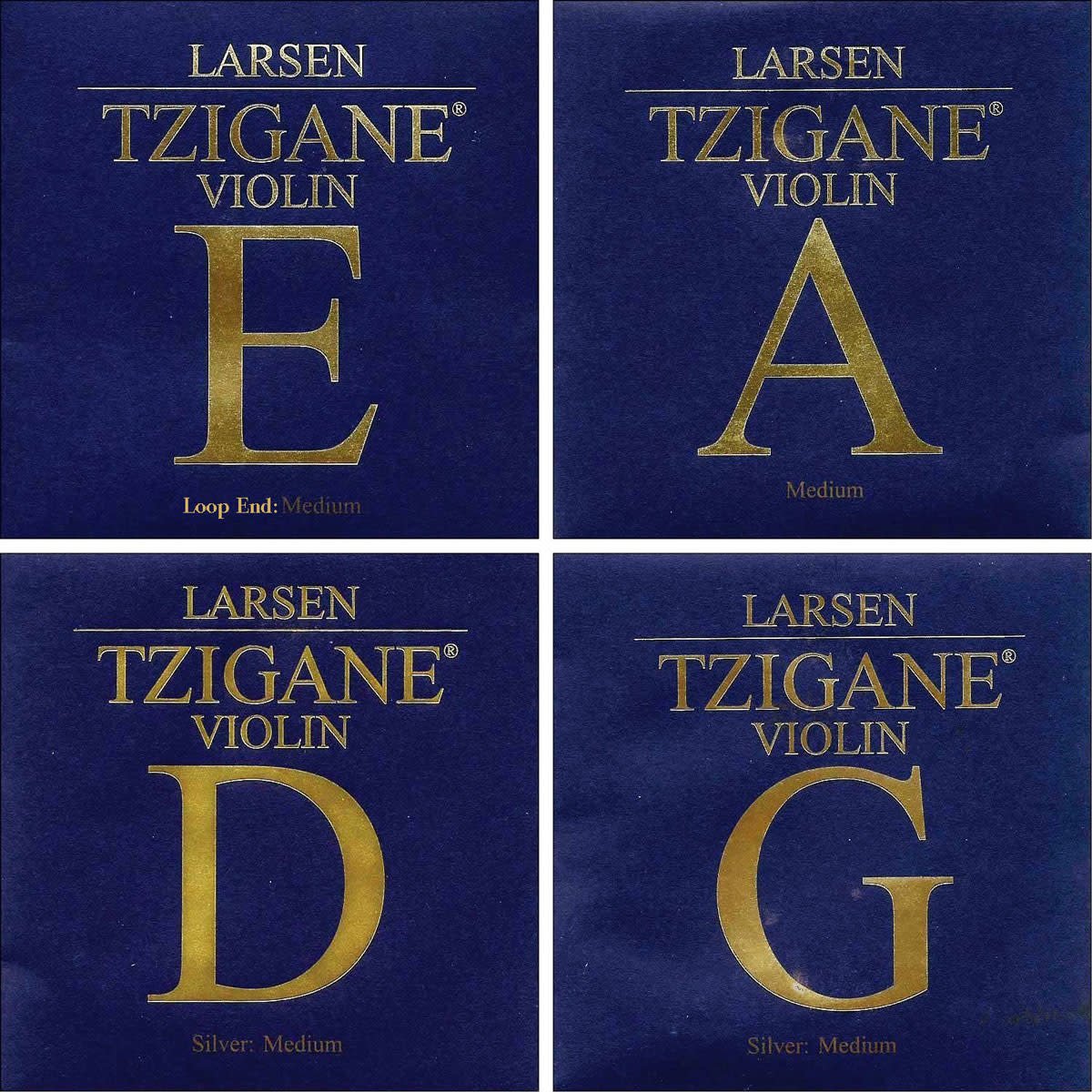 Tzigane violin string set by Larsen, medium, Denmark