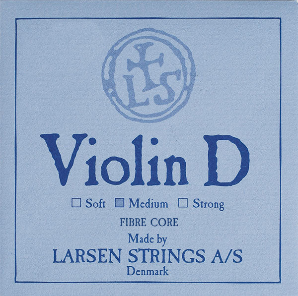 Larsen Original violin D string, medium aluminum wound, synthetic core