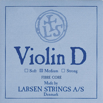 Larsen Original violin D string, medium aluminum wound, synthetic core