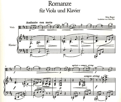 Reger, Max: Romance in G Major (Viola & Piano)