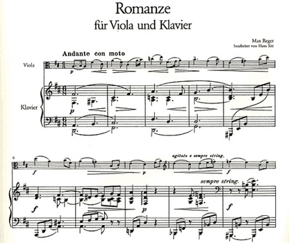 Reger, Max: Romance in G Major (Viola & Piano)