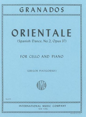 Granados: Orientale (Spanish Dance No. 2) for cello and piano