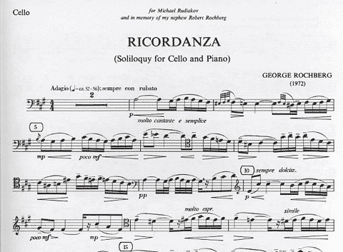 Rochberg, CL Ricordanza